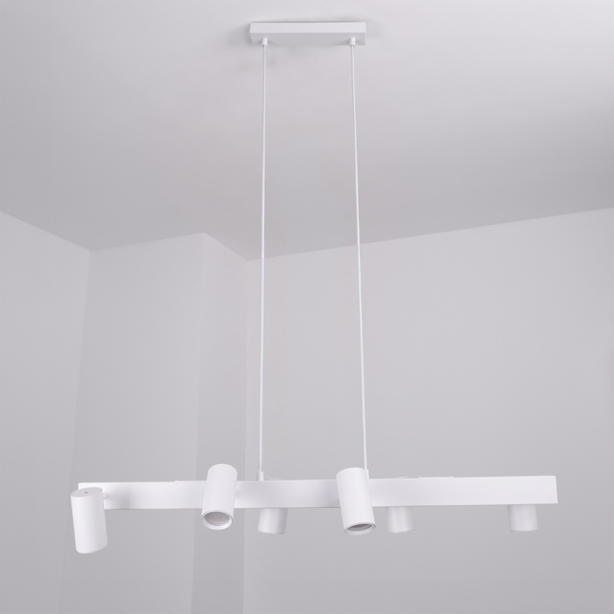 Brilagi - Lustre pendente com cabo SELE 6xGU10/30W/230V branco