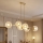 Brilagi - Lustre pendente com cabo STELLA 6xE27/60W/230V bege/dourado