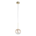 Brilagi - Lustre pendente com cabo VULCANO 1xG9/8W/230V dourado/bege fumê