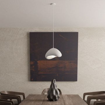 Brilagi - Lustre pendente com cabo WABI SABI 1xE27/40W/230V Ø 33 cm branco