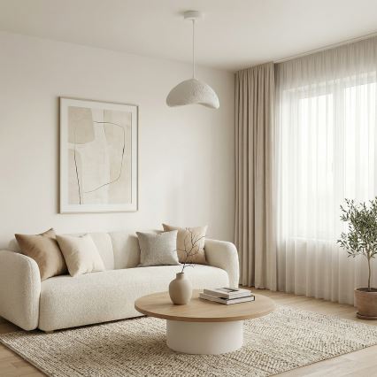 Brilagi - Lustre pendente com cabo WABI SABI 1xE27/40W/230V Ø 33 cm branco