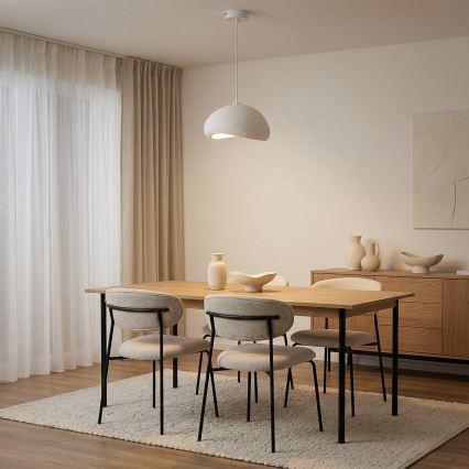 Brilagi - Lustre pendente com cabo WABI SABI 1xE27/40W/230V Ø 33 cm branco