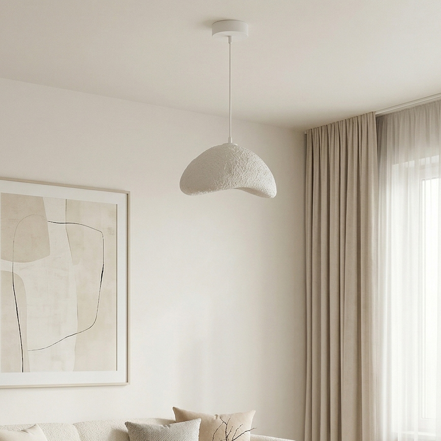 Brilagi - Lustre pendente com cabo WABI SABI 1xE27/40W/230V Ø 33 cm branco