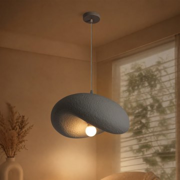 BRILAGI - Lustre pendente com cabo WABI SABI 1xE27/60W/230V Ø 40 cm cinzento