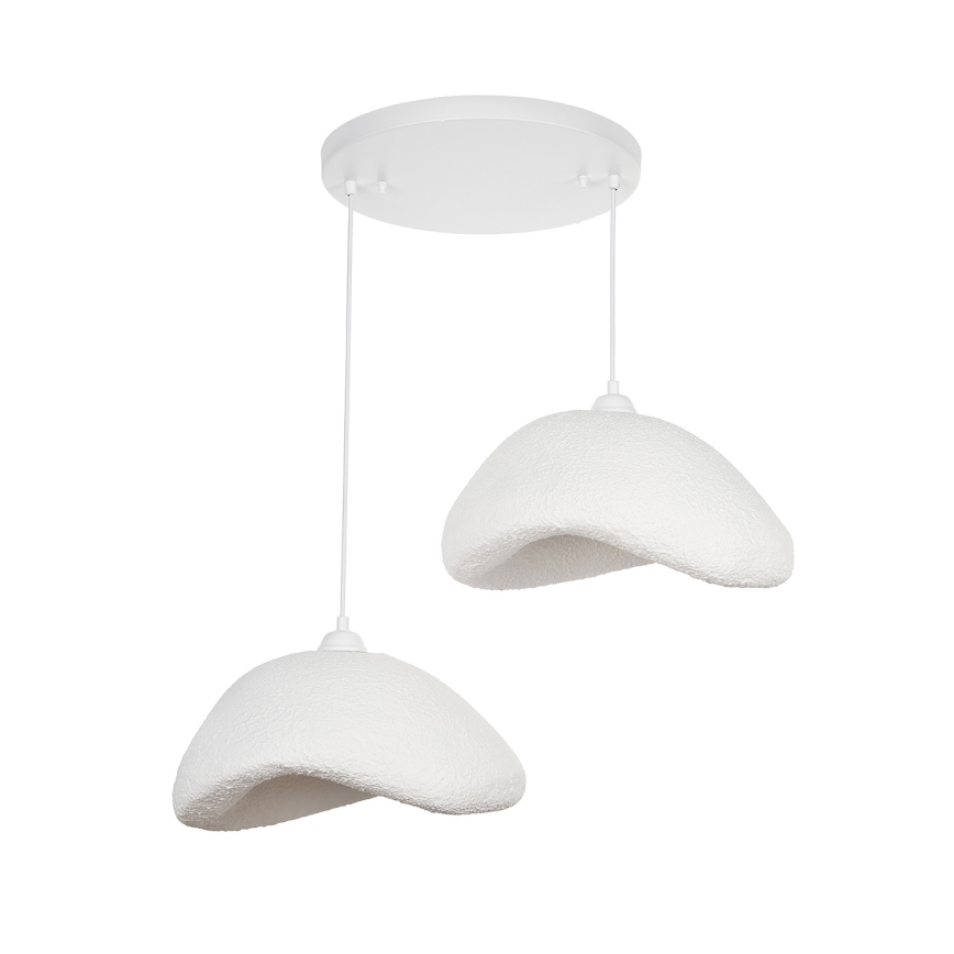 Brilagi - Lustre pendente com cabo WABI SABI 2xE27/40W/230V Ø 74 cm branco