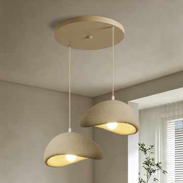 BRILAGI - Lustre pendente com cabo WABI SABI 2xE27/60W/230V bege