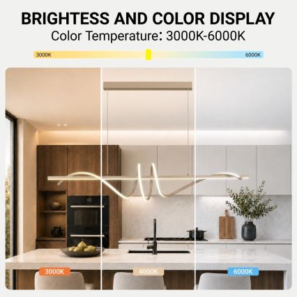 BRILAGI - lustre LED dimerizável suspenso por cabo SIGNATURE LED/50W/230V 3000-6000K 120 cm bege + controlo remoto