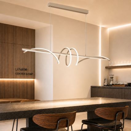 BRILAGI - lustre LED dimerizável suspenso por cabo SIGNATURE LED/50W/230V 3000-6000K 120 cm bege + controlo remoto