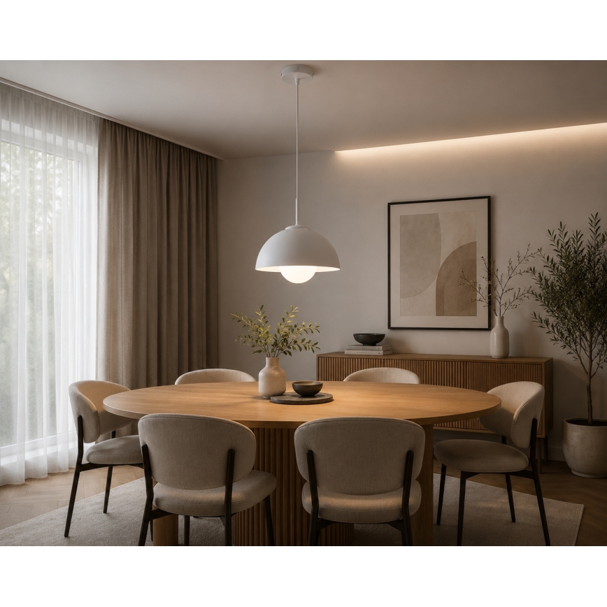 BRILAGI - Lustre pendente em cabo COSMO 1xE27/60W/230V Ø 30 cm branco