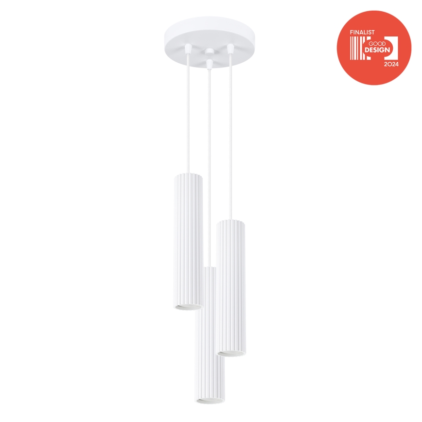 Brilagi - Lustre pendente em cabo LED CRESTO 3xGU10/10W/230V branco