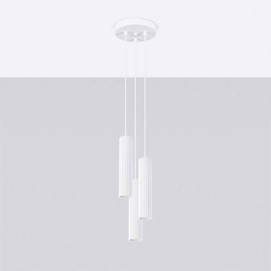 Brilagi - Lustre pendente em cabo LED CRESTO 3xGU10/10W/230V branco