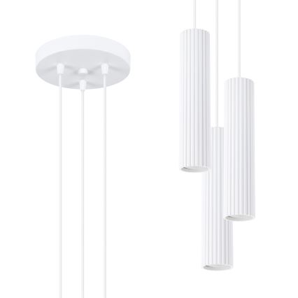 Brilagi - Lustre pendente em cabo LED CRESTO 3xGU10/10W/230V branco