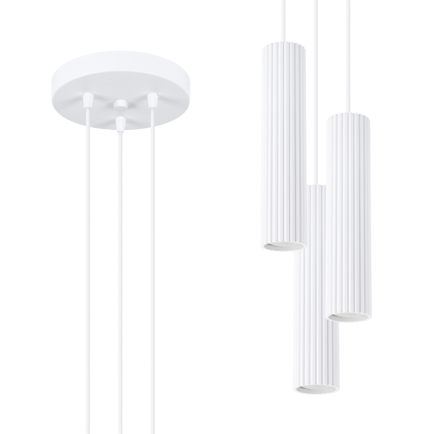 Brilagi - Lustre pendente em cabo LED CRESTO 3xGU10/10W/230V branco