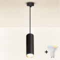 Brilagi - Lustre pendente em cabo LED RGBW dimerizável SELE 1xGU10/4,8W/230V 3000K preto/dourado + controlo remoto