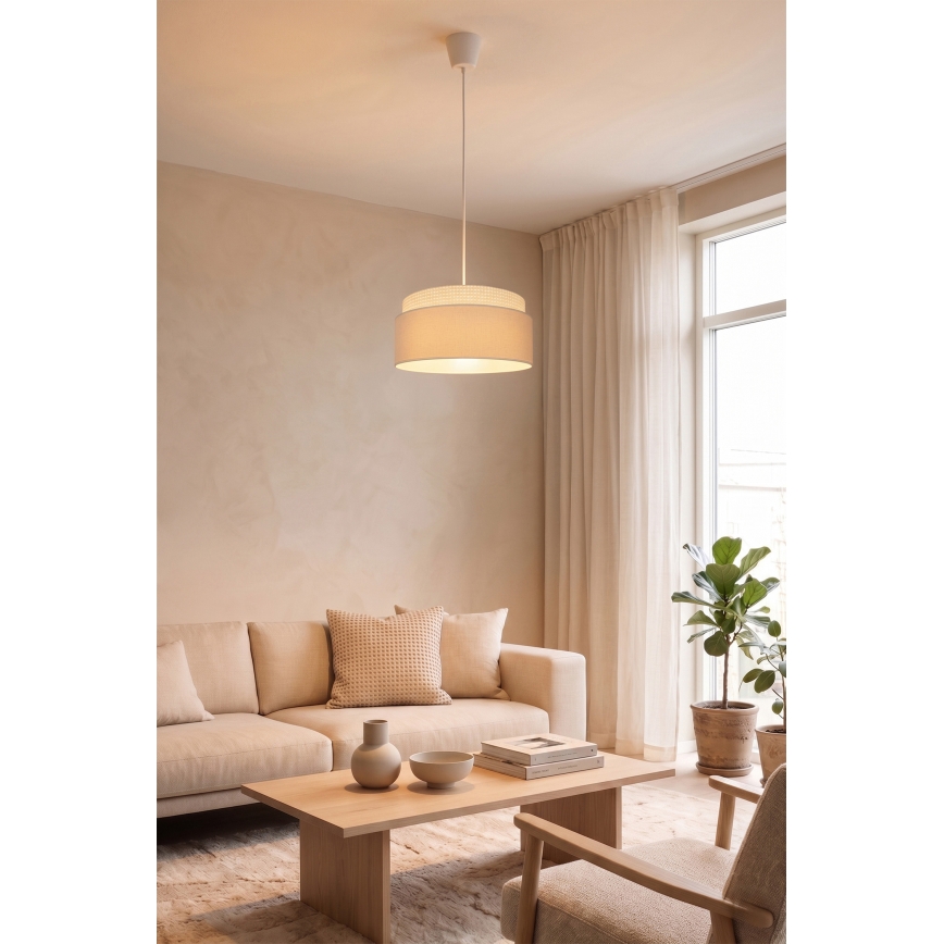 Brilagi - Lustre pendente em cabo PADOVA 1xE27/60W/230V Ø 40 cm cor creme