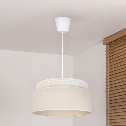 Brilagi - Lustre pendente em cabo PADOVA 1xE27/60W/230V Ø 40 cm cor creme