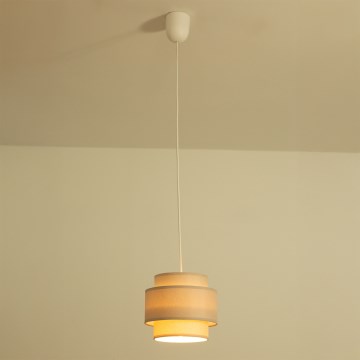 Brilagi - Lustre pendente em cabo RESNA 1xE27/60W/230V Ø 20 cm bege