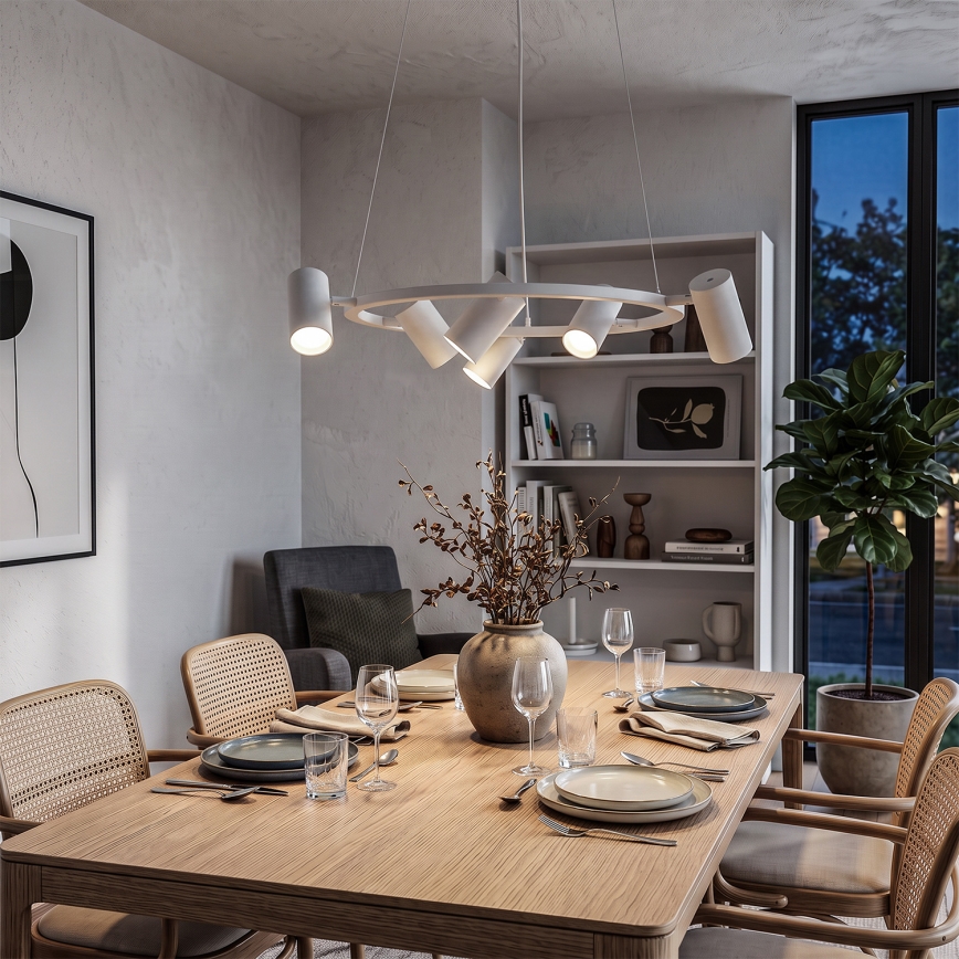 BRILAGI - Lustre pendente em cabo SELE 6xGU10/30W/230V branco