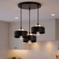 Brilagi - Lustre pendente em cabo SPRING 3xE27/60W/230V preto/dourado
