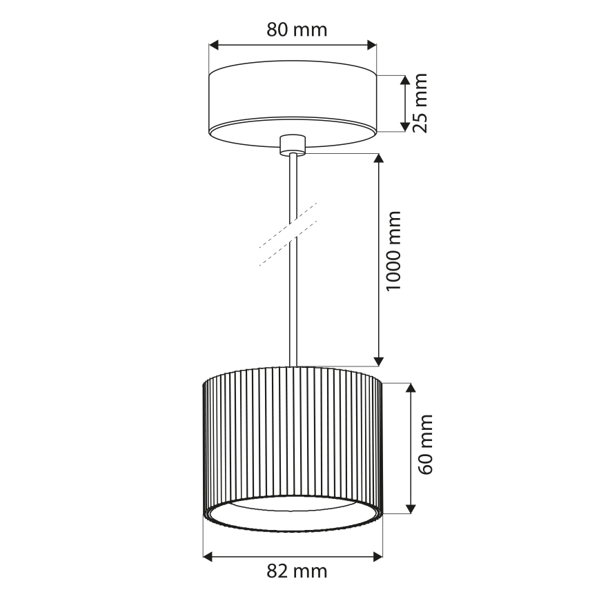 Brilagi - Lustre pendente em cabo STRIPY 1xGX53/15W/230V preto