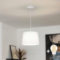 Brilagi - Lustre pendente LED CERIA com cabo 1xE27/40W/230V Ø 30 cm branco