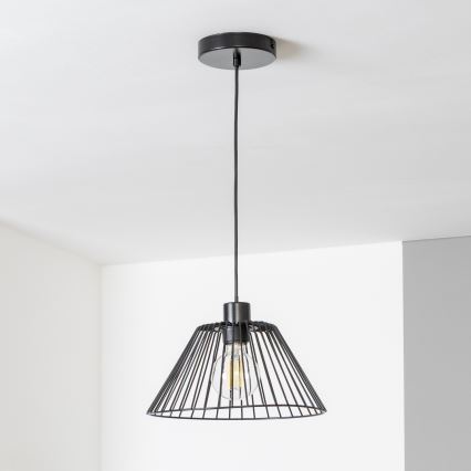 Brilagi - Lustre pendente LED com cabo CERIA WIRE 1xE27/40W/230V Ø 30 cm preto