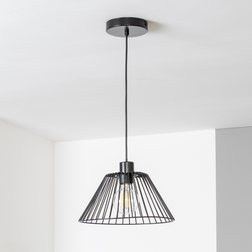 Brilagi - Lustre pendente LED com cabo CERIA WIRE 1xE27/40W/230V Ø 30 cm preto