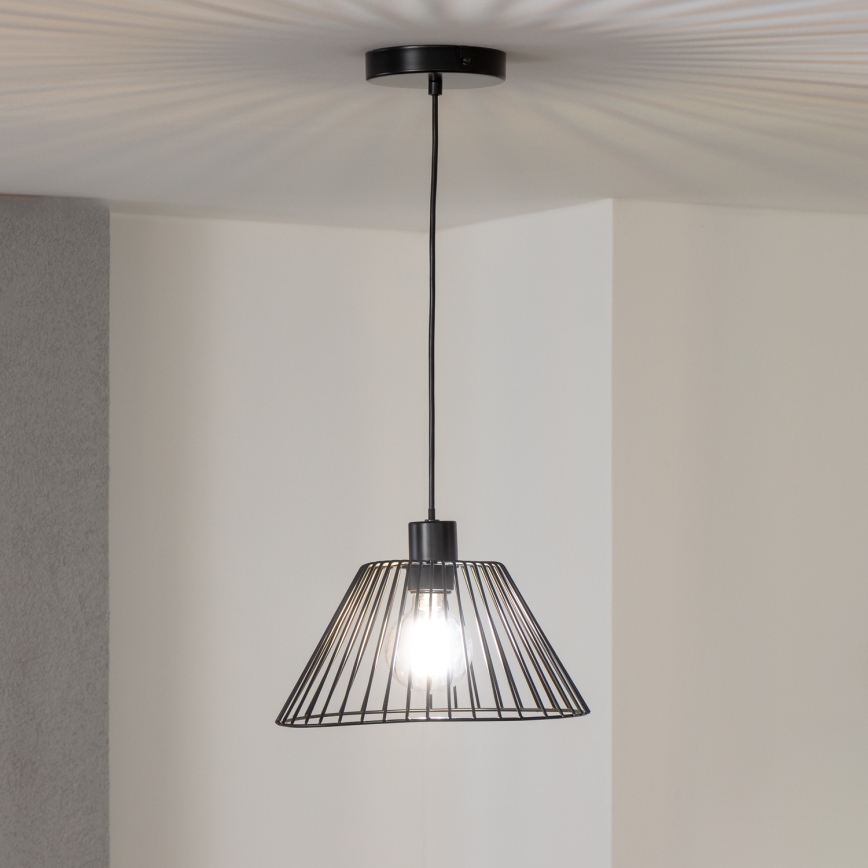 Brilagi - Lustre pendente LED com cabo CERIA WIRE 1xE27/40W/230V Ø 30 cm preto