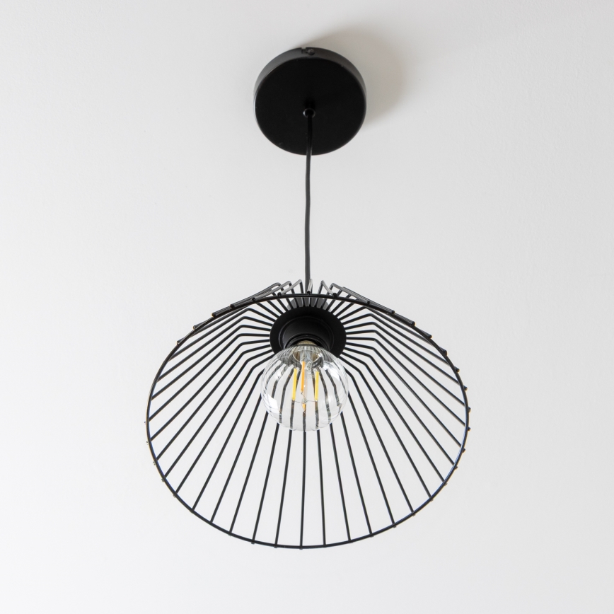 Brilagi - Lustre pendente LED com cabo CERIA WIRE 1xE27/40W/230V Ø 30 cm preto