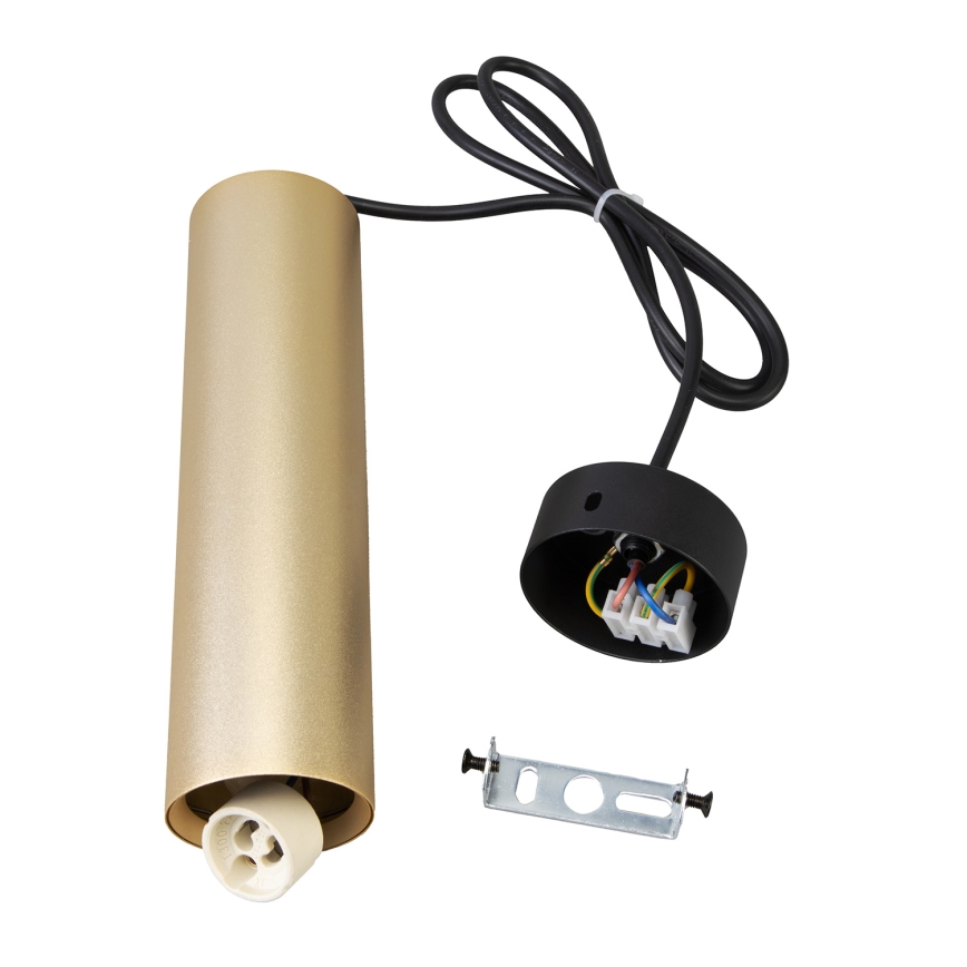 Brilagi - Pendente LED RGBW regulável em cabo SELE 1xGU10/6W/230V 3000K preto/dourado