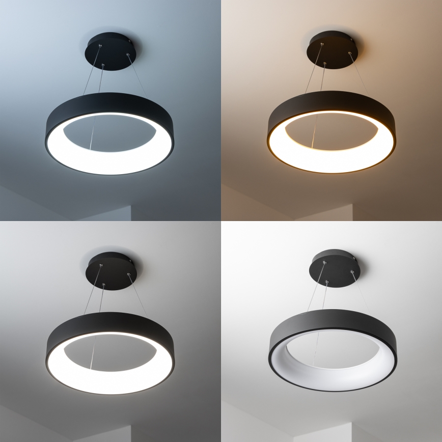 Brilagi - Lustre LED regulável suspenso por cabo FALCON LED/40W/230V 3000-6500K Ø 45 cm preto + comando remoto