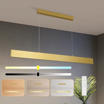 Brilagi - Lustre pendente LED dimerizável em cabo SLIMLINE LED/40W/230V 3000-6000K dourado + controlo remoto