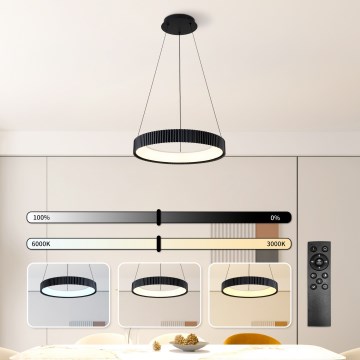 Brilagi - Lustre pendente LED dimerizável FALCON MODERN LED/30W/230V 3000-6500K Ø 40 cm preto + controlo remoto