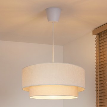 Brilagi - Lustre pendente LED em cabo BOHO ECO 1xE27/10W/230V Ø 40 cm creme