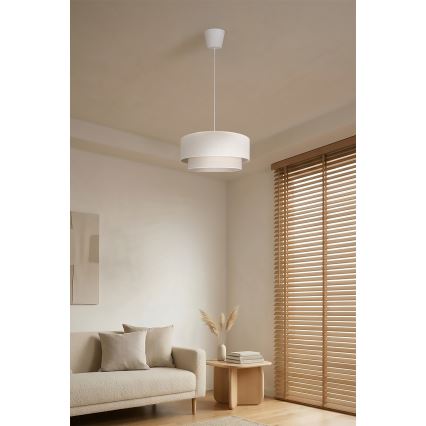 Brilagi - Lustre pendente LED em cabo BOHO ECO 1xE27/10W/230V Ø 40 cm creme