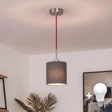 Brilagi - Lustre pendente LED em cabo NUBILA 1xE27/60W/230V diâmetro 14 cm vermelho/antracite