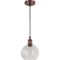 Brilagi - Lustre pendente LED em cabo RETRO GLASS 1xE27/60W/230V Ø 25 cm branco/transparente