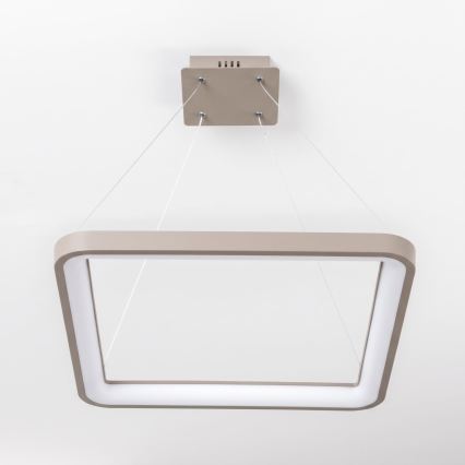 BRILAGI - Lustre LED regulável suspenso por cabo FALCON SLIM LED/50W/230V 3000-6500K 50x50 cm bege + controlo remoto