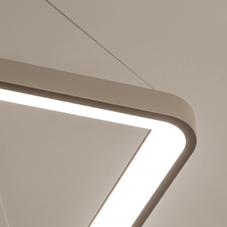 BRILAGI - Lustre LED regulável suspenso por cabo FALCON SLIM LED/50W/230V 3000-6500K 50x50 cm bege + controlo remoto