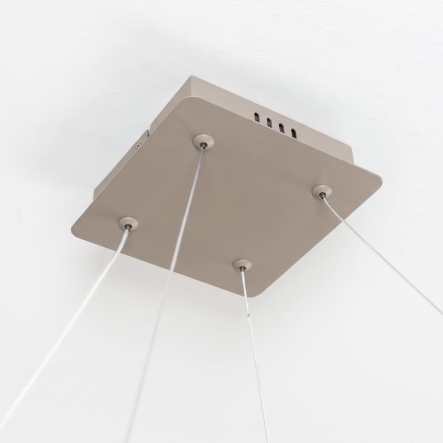 BRILAGI - Lustre LED regulável suspenso por cabo FALCON SLIM LED/50W/230V 3000-6500K 50x50 cm bege + controlo remoto