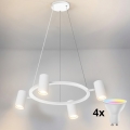 Brilagi - Lustre pendente LED RGBW dimerizável SELE 4xGU10/6,5W/230V 2700-6500K branco