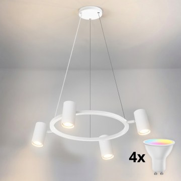Brilagi - Lustre pendente LED RGBW dimerizável SELE 4xGU10/6,5W/230V 2700-6500K branco