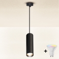 Brilagi - Lustre pendente LED RGBW regulável SELE 1xGU10/4,8W/230V 3000K preto + controlo remoto