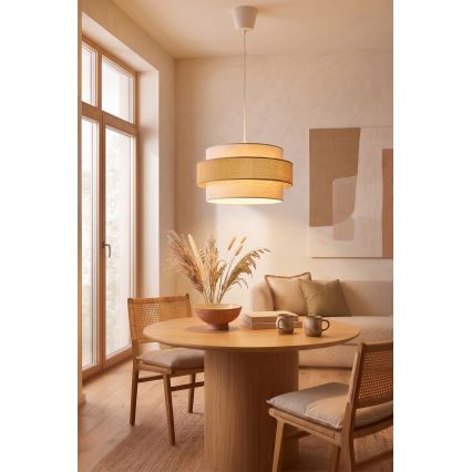 Brilagi - Lustre pendente SPACE 1xE27/60W/230V Ø 40 cm bege/creme