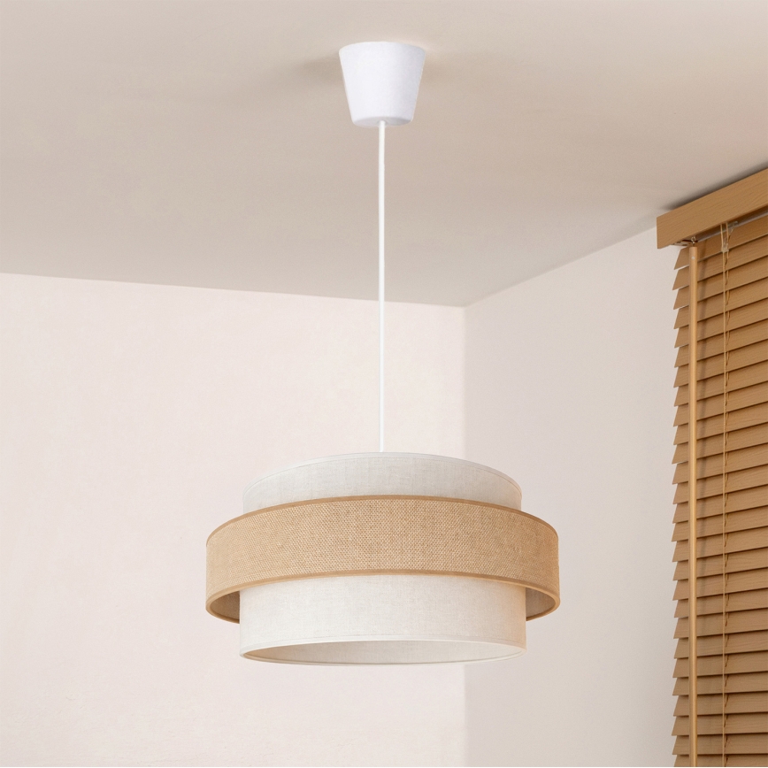 Brilagi - Lustre pendente SPACE 1xE27/60W/230V Ø 40 cm bege/creme