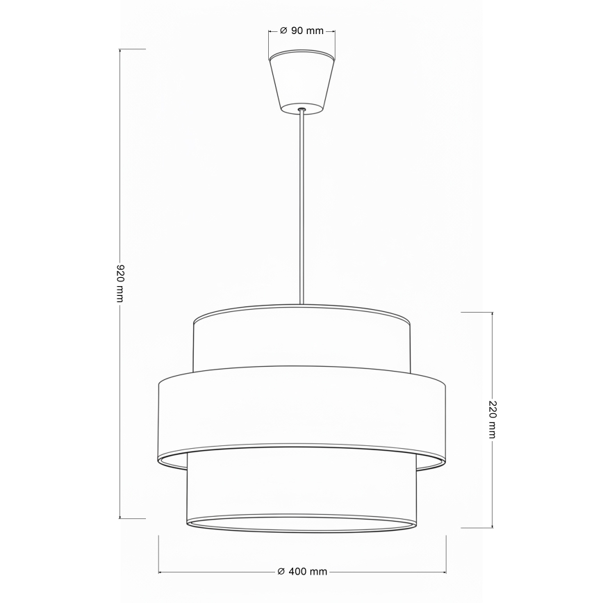 Brilagi - Lustre pendente SPACE 1xE27/60W/230V Ø 40 cm bege/creme