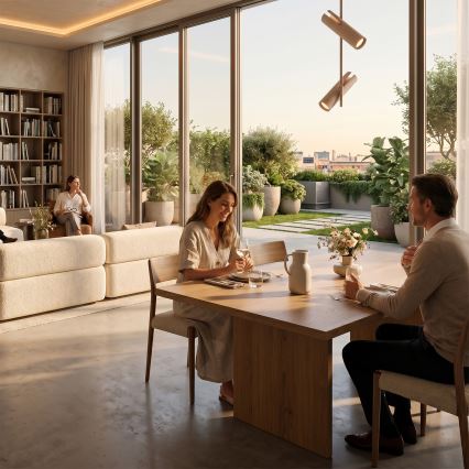 BRILAGI - Lustre LED RGBW dimerizável em haste BRANCH 2xGU10/6,5W/230V 2700-6500K bege