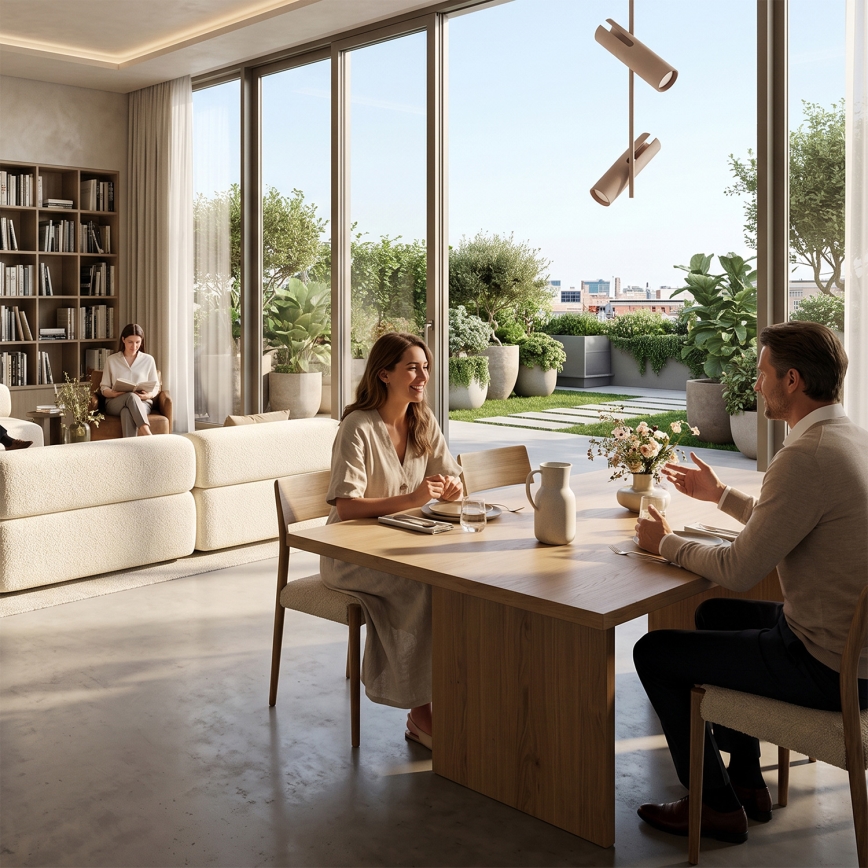 BRILAGI - Lustre LED RGBW dimerizável em haste BRANCH 2xGU10/6,5W/230V 2700-6500K bege