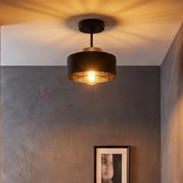 Brilagi - Lustre sobreposto 1xE27/60W/230V preto/dourado