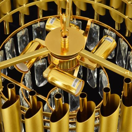 Brilagi - Lustre sobreposto ECLIPSE 5xE14/10W/230V Ø 38 cm dourado